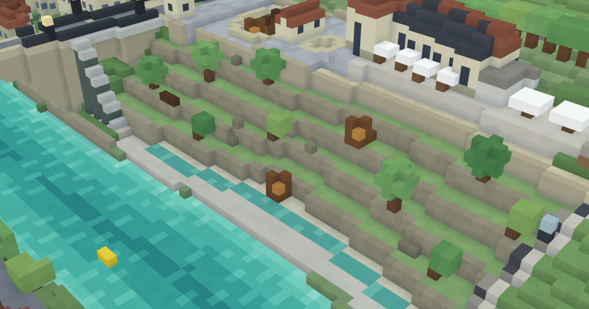 BärenPark in MUTZ City: Ansicht der Voxel-Stadt Bern